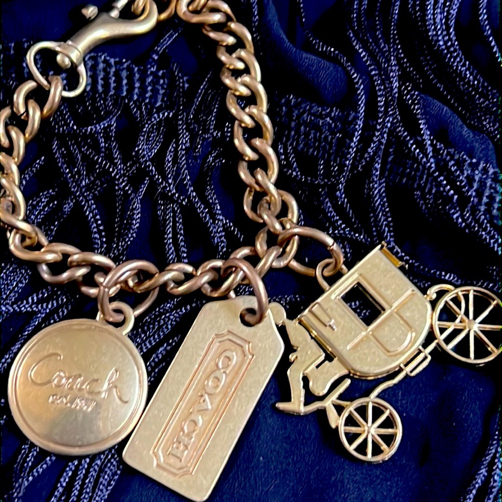 New Coach Gold-Tone Purse Charms or Key Chain Authentic